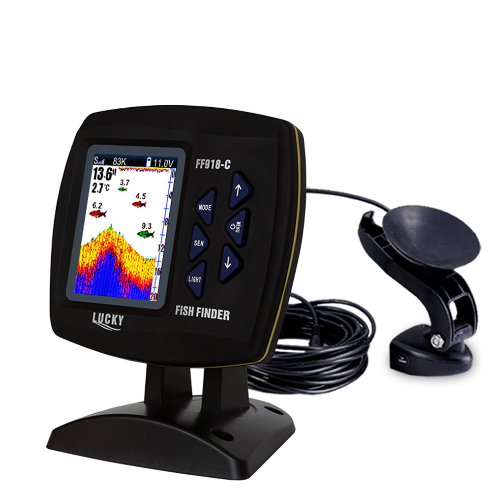 Fish Finder Transducer - مكتشف سمك سلكي ثنائي التردد ،
