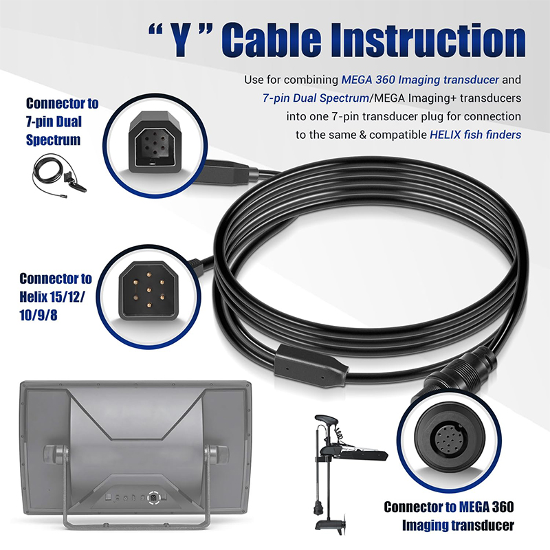 كابل محول جهاز استشعار 720107- - مراجعة Fish Finder Transducer وسعره