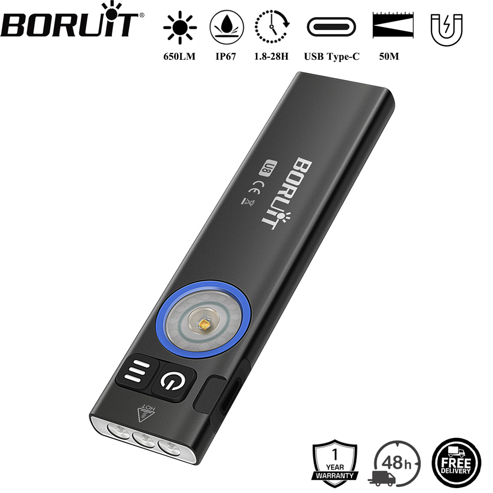 BORUiT U8 650LM EDC مصباح ليد  - مراجعة Fishing Light وسعره